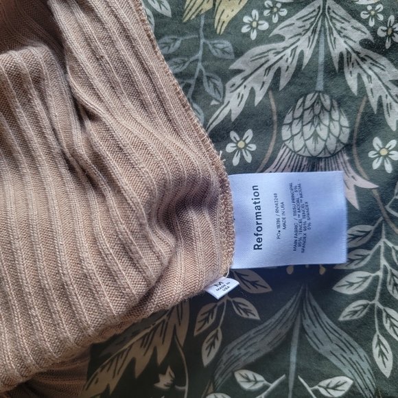 Reformation Brown Ribbed Maxi Dress Size M - Picture 4 of 6